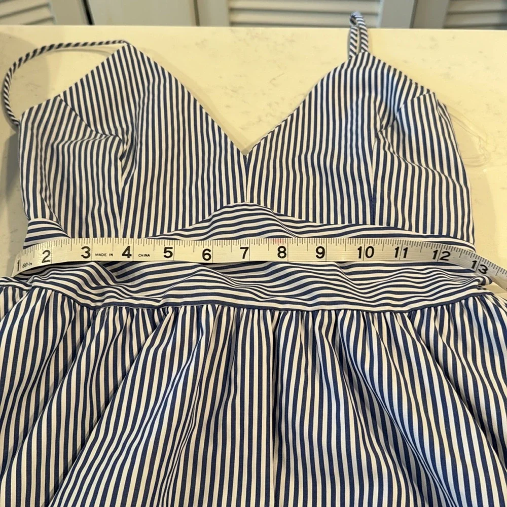 Blue and white striped high-low strappy sundress - Women's size Medium - Picture 9 of 9